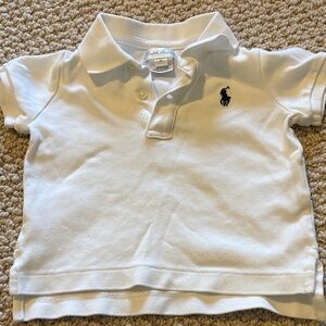 Ralph Lauren Kids Polo Shirt in White 9 Months